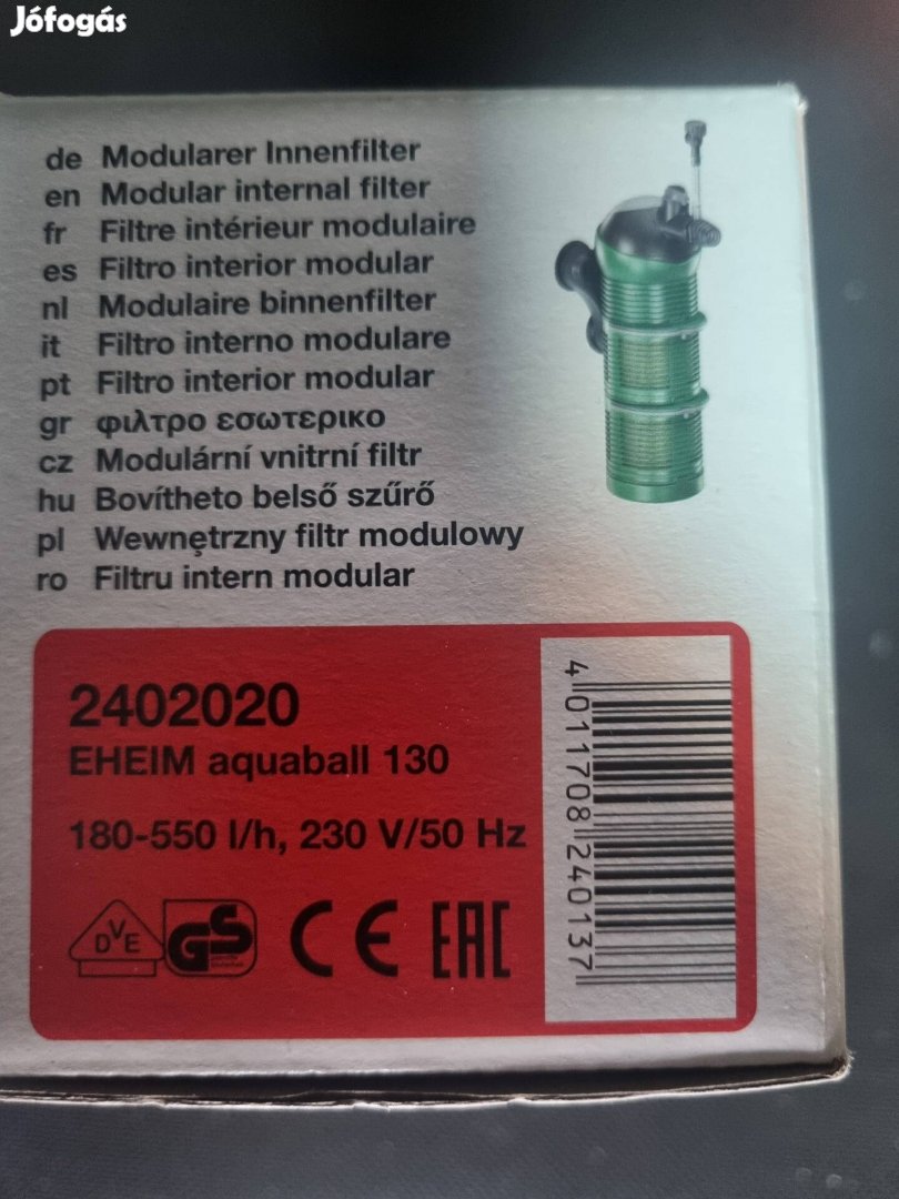 Eheim aquaball 130 akvárimszűrő,belsőszűrő