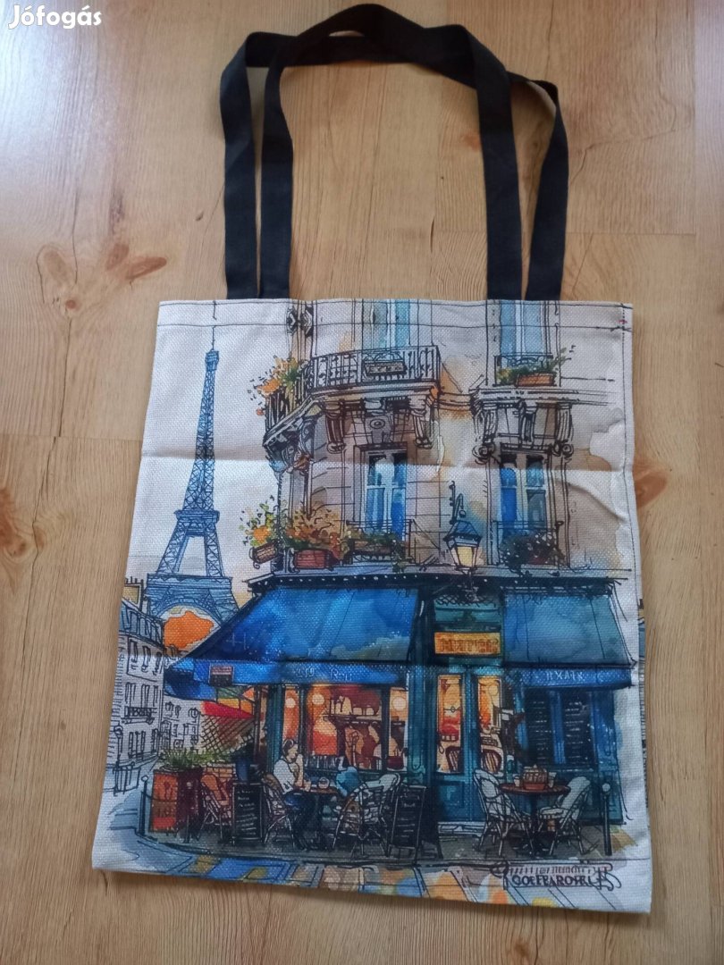 Eiffel torony mintás textil szatyor - Új