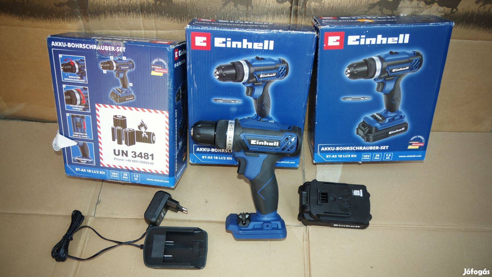 Einhell BT-AS 18 Li/2 Akkus fúrócsavarozó készlet (Új)