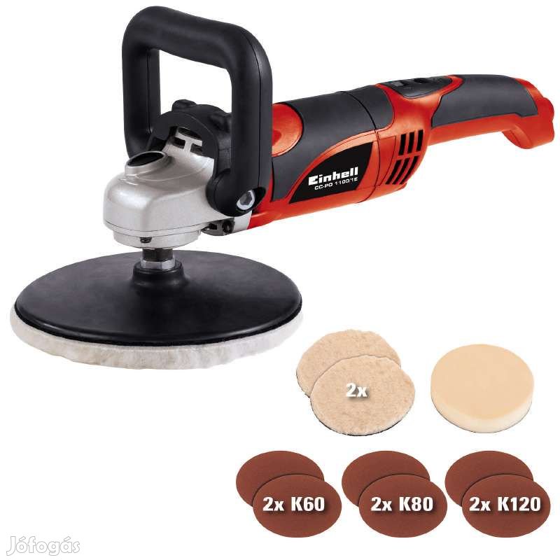 Einhell CC-PO 1100/1E polírozógép, csiszológép 1100W + tartozékok + ko
