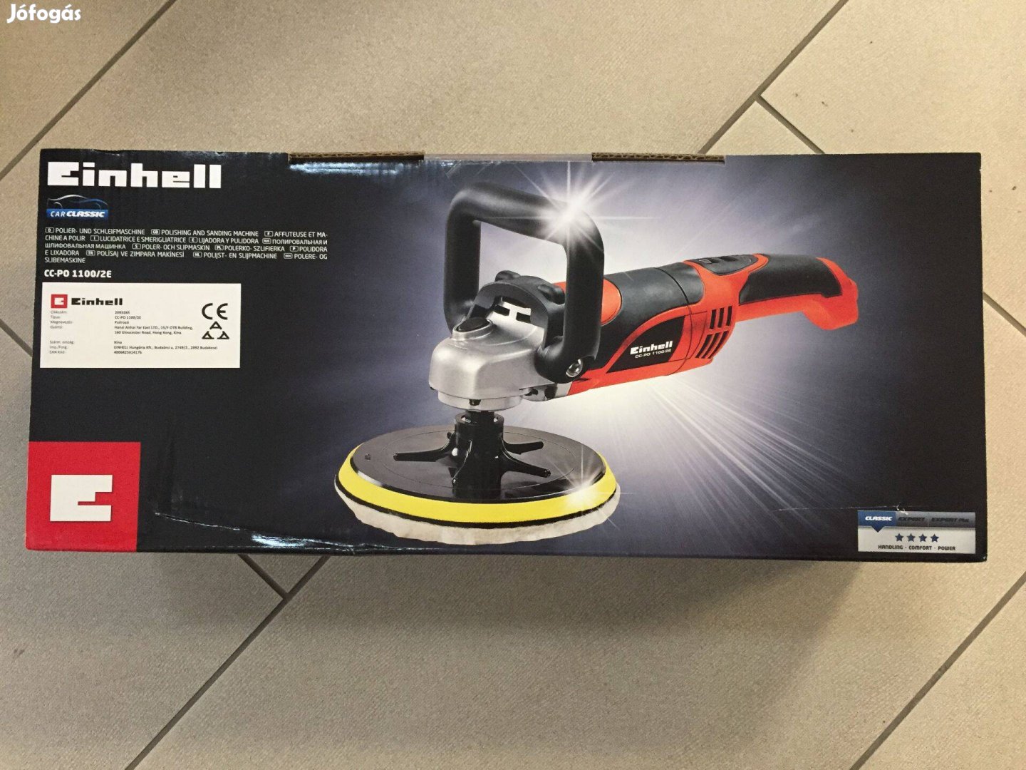 Einhell CC-PO 1100/2E Polírozógép, csiszológép 180mm 1100W (2093265)