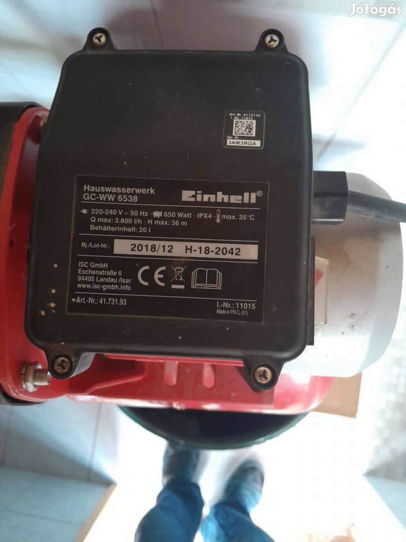 Einhell GC-WW 6538 Házi vízmű 650W 20L