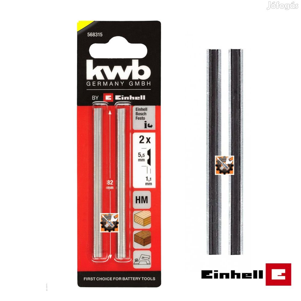 Einhell KWB 82 mm-es gyalukés szett, pótkés Einhell kézi gyalukhoz (49