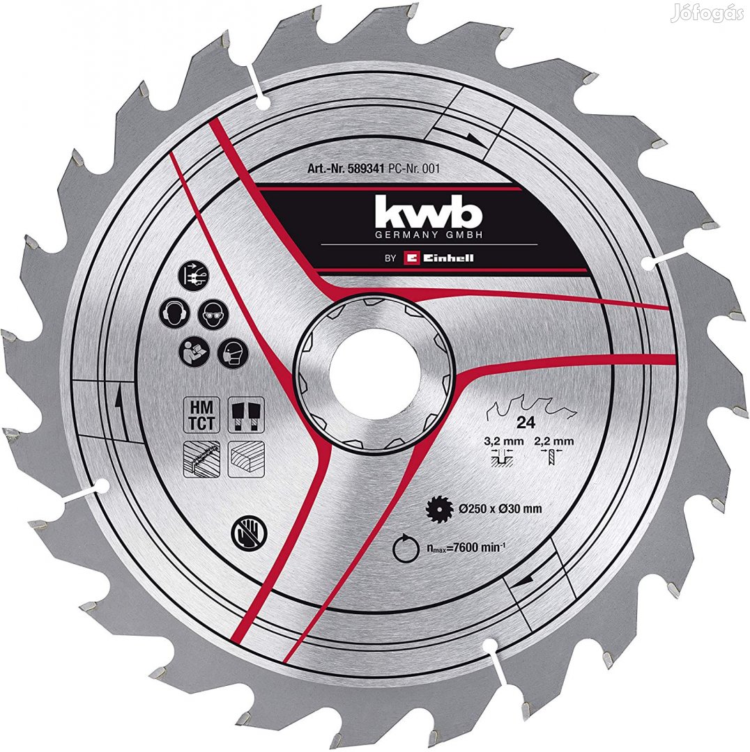 Einhell KWB Fűrészlap 250x30x1,8mm 42 fogas (49589352)