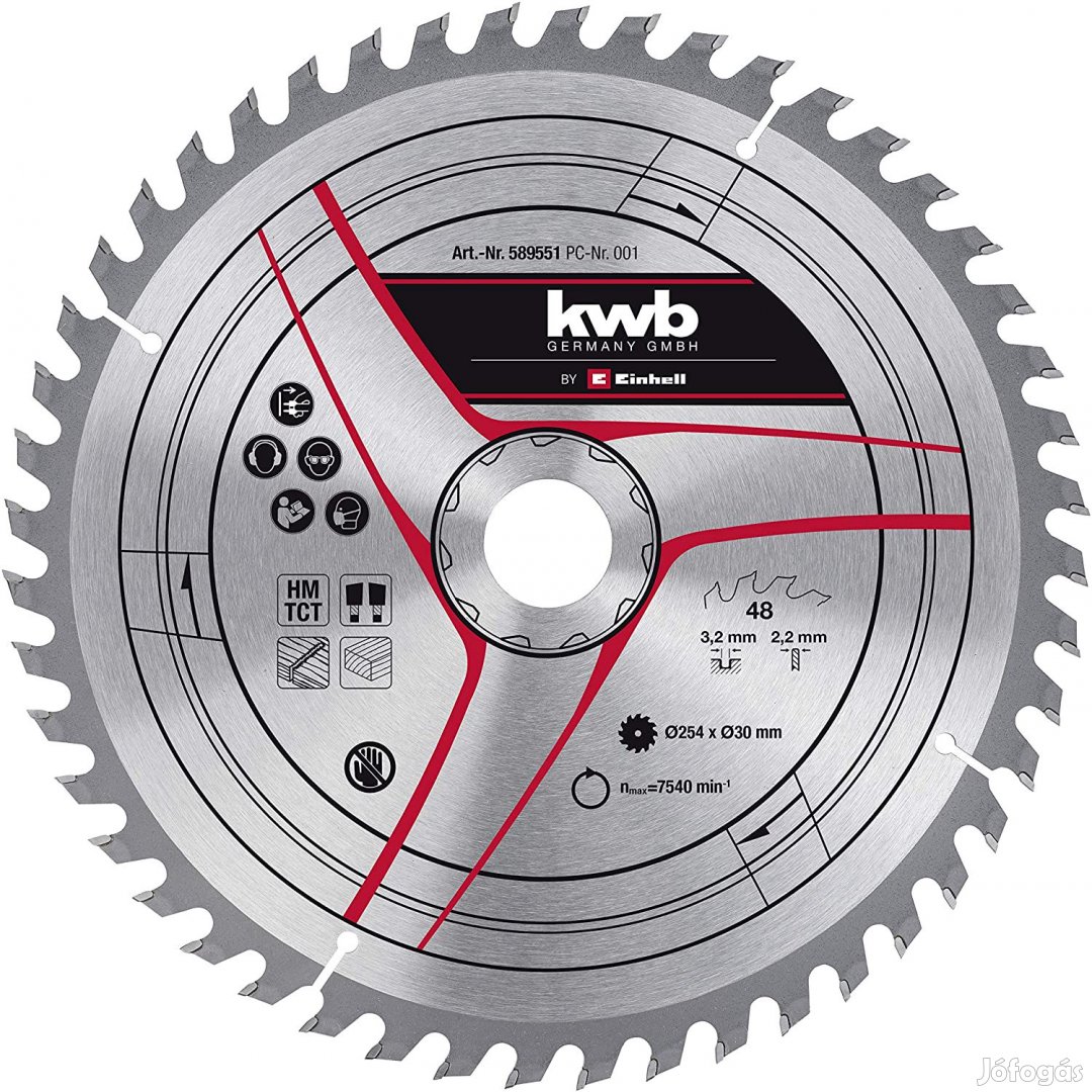 Einhell KWB Fűrészlap 254x30x1,8mm 40 fogas (49589361)