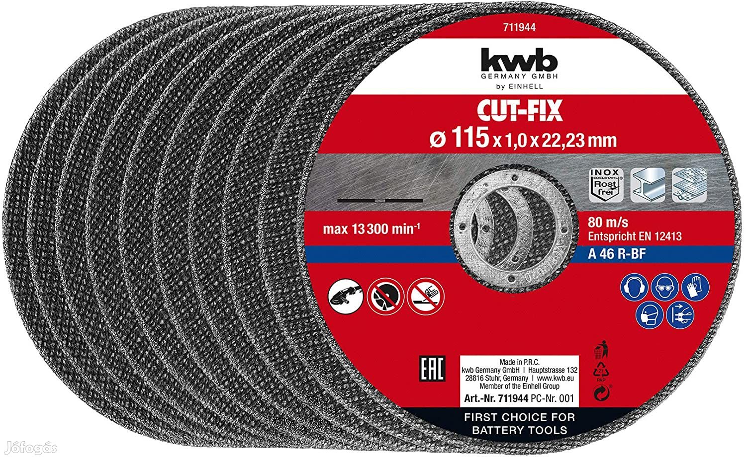 Einhell KWB vágókorong 10db 115x1,0mm (49711944)