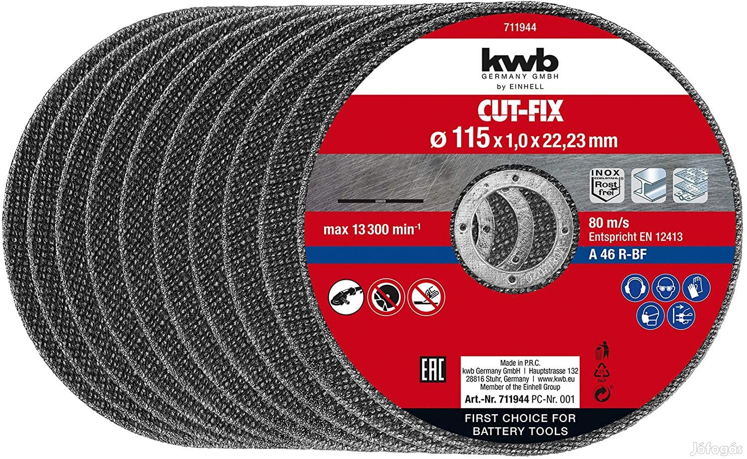 Einhell KWB vágókorong 10db 115x1,0mm (49711944)