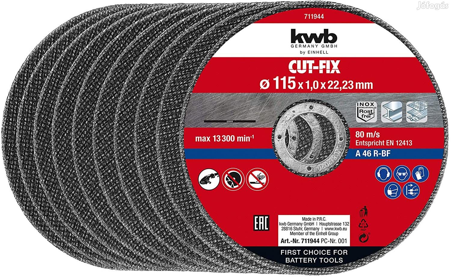 Einhell KWB vágókorong 10db 115x1,0mm (49711944)