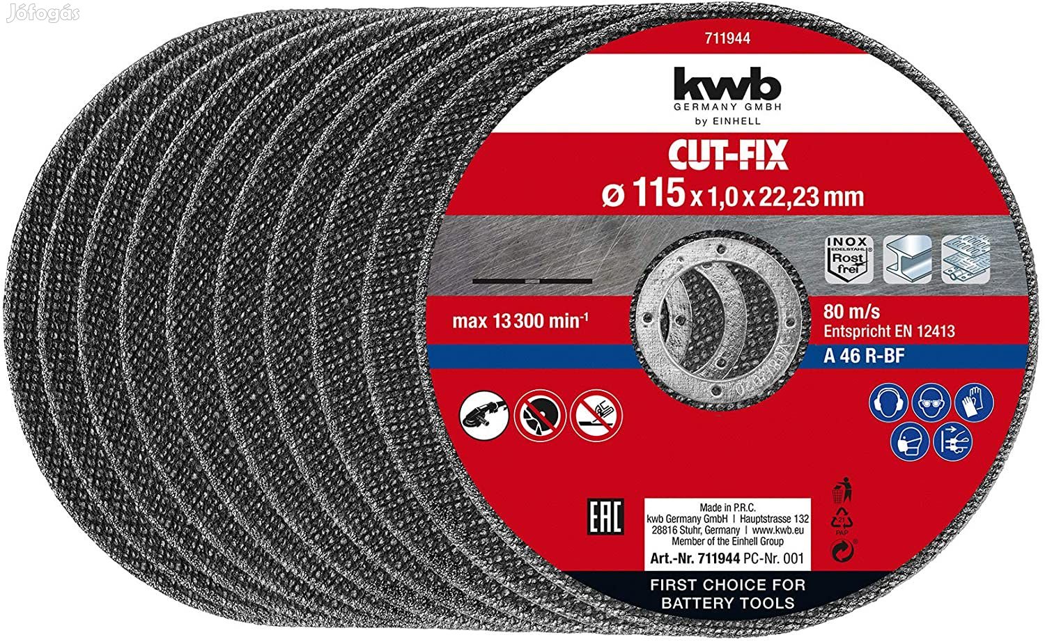 Einhell KWB vágókorong 10db 115x1,0mm (49711944)