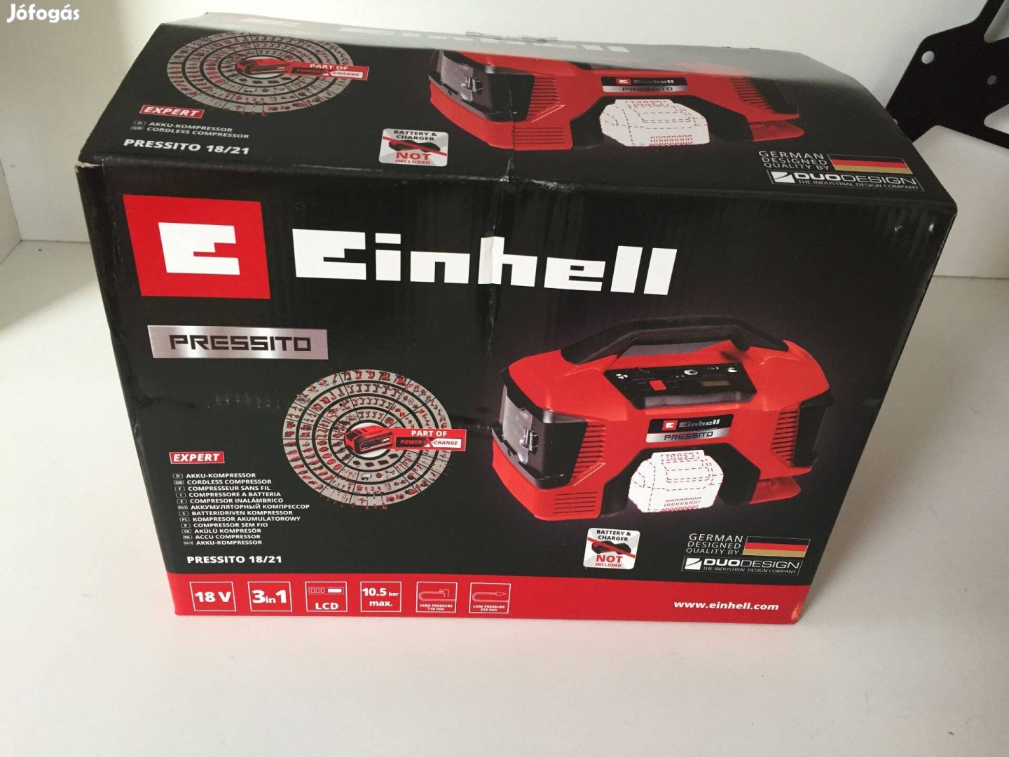 Einhell Pressito 18/21 Solo Akkus Kompresszor (akku-töltő nélkül)(4020
