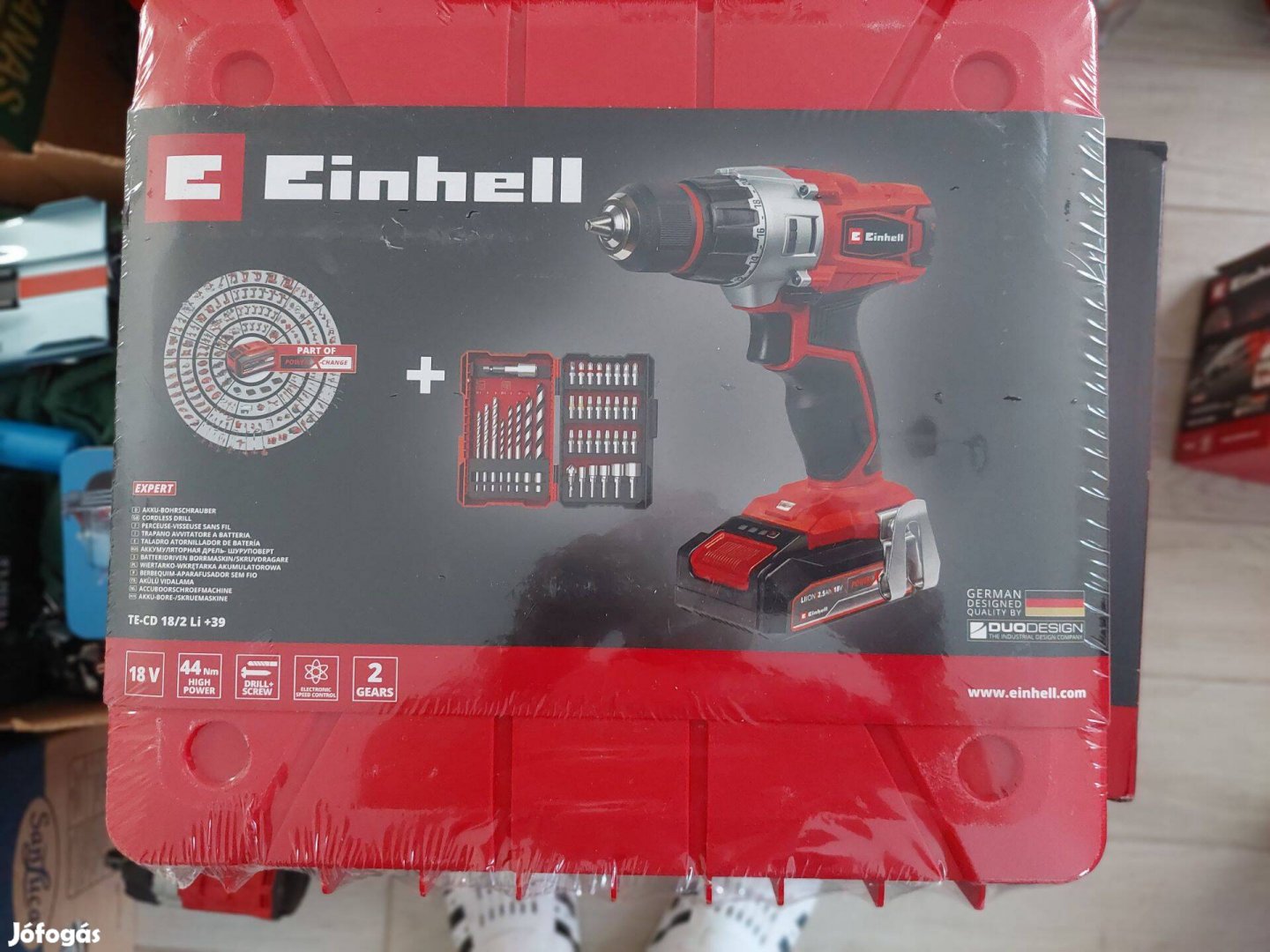 Einhell TC CD 18/2 li+39(fúrószárakkal+bitfejekkel) Fúró-Csavarozó