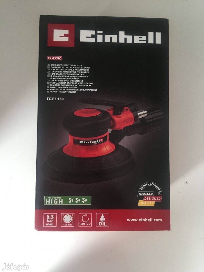 Einhell TC-PE 150 Excenter csiszoló, sűrített levegős 150mm 6,3bar (41