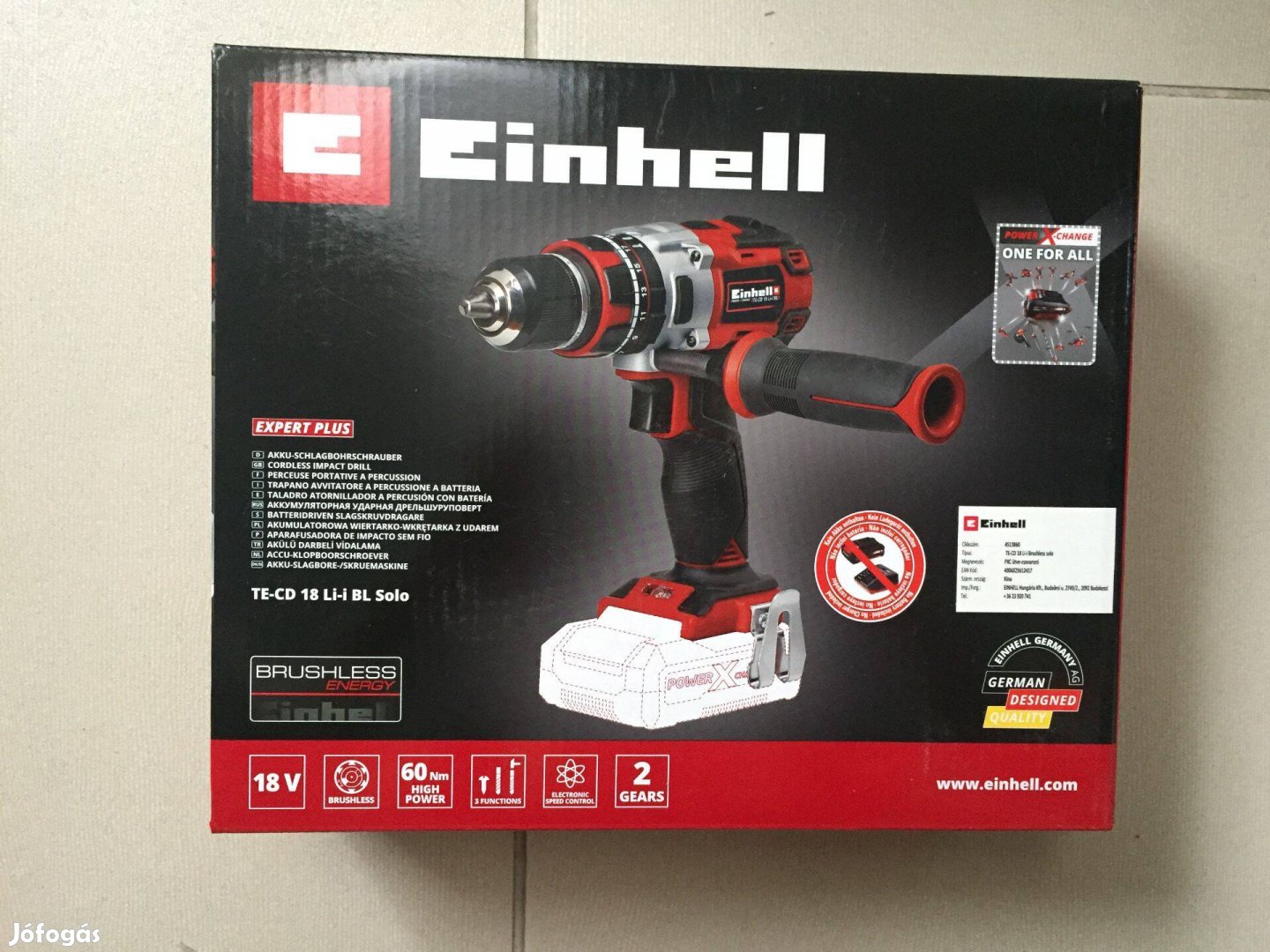 Einhell TE-CD 18 Li-i Brushless-Solo Akkus ütvefúró-csavarozó 18V