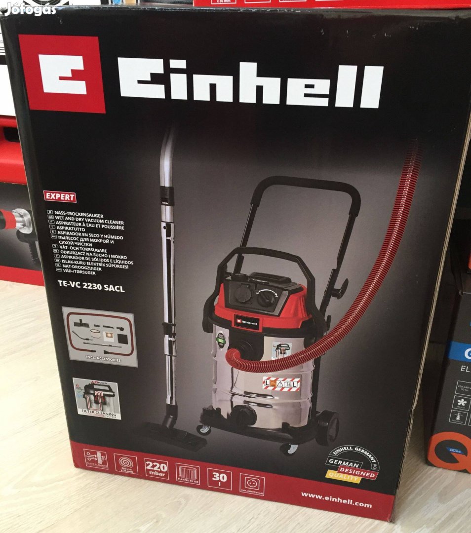 Einhell TE-VC 2230 SACL Száraz-nedves porszívó szűrőtisztító rendszerr