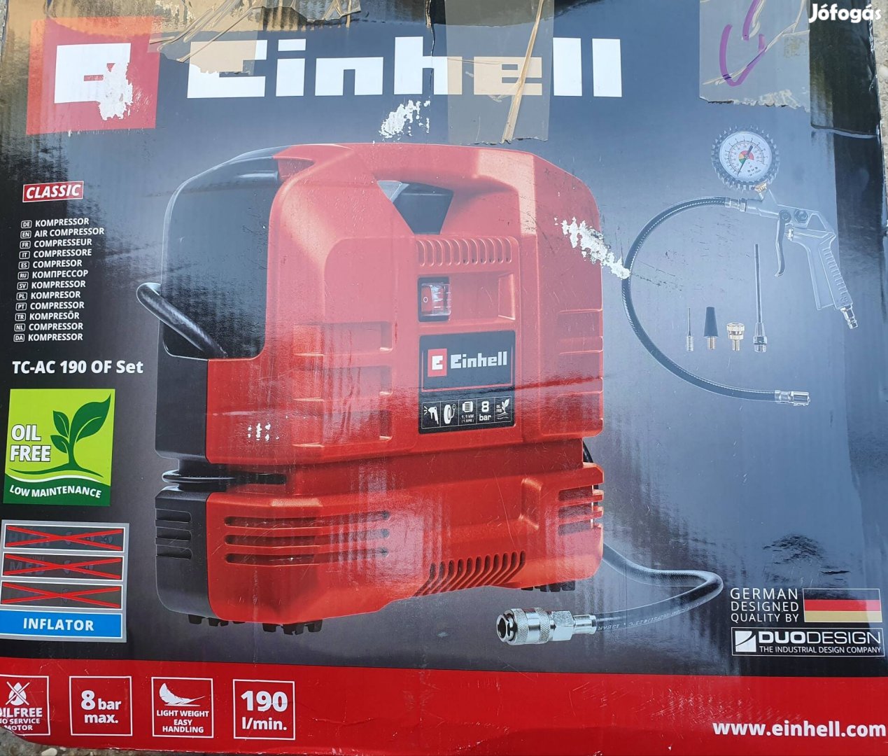 Einhell Tc-Ac 190 Of Set Koffer Kompresszor új!