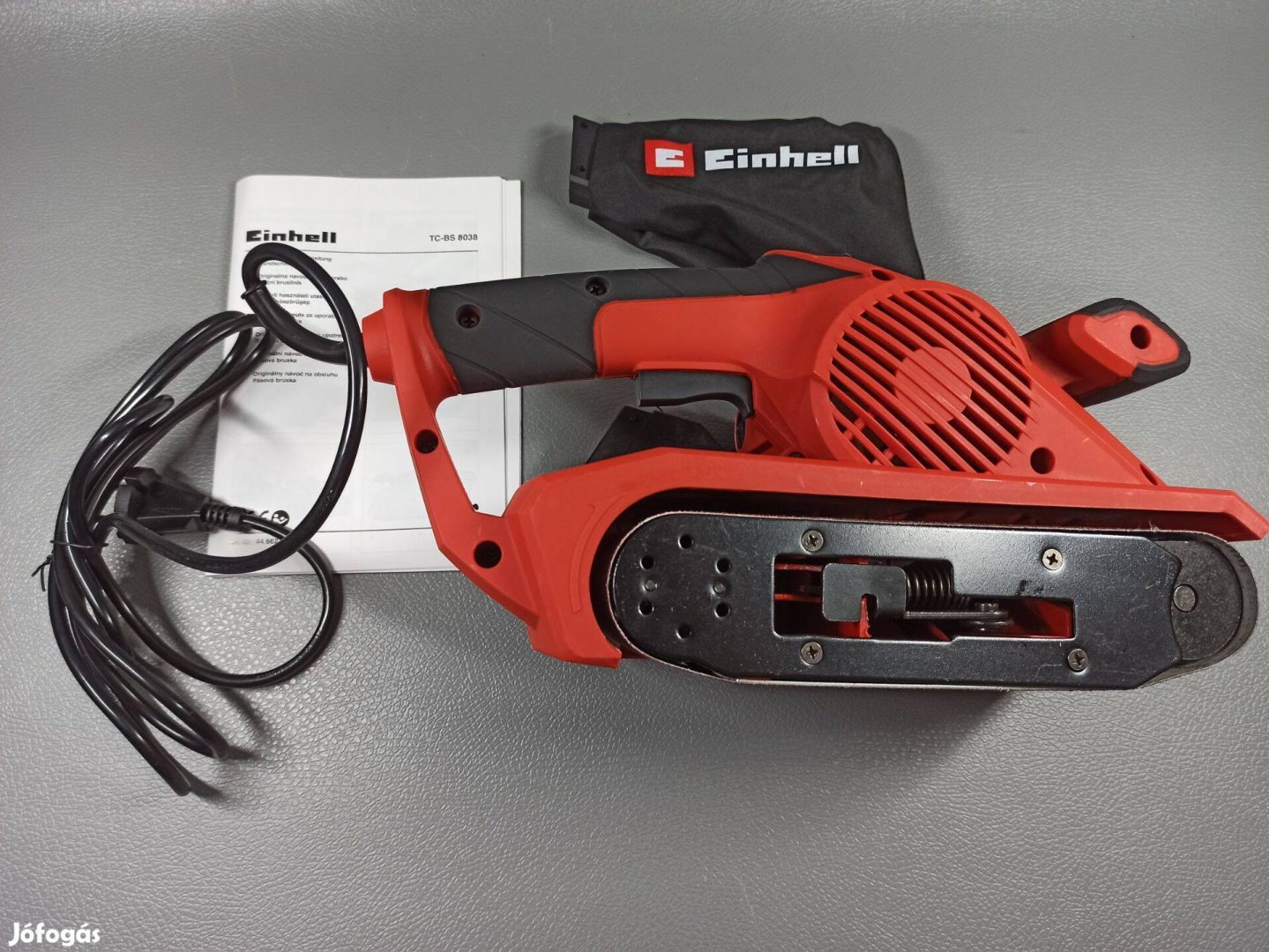 Einhell szalagcsiszoló + szalaggal (TC-BS 8038, 850W, 75x533mm) Új