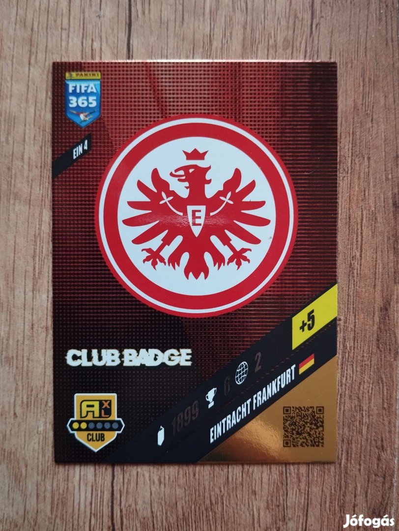 Eintracht Frankfurt FIFA 365 2024 Club Badge Címer Logo focis kártya