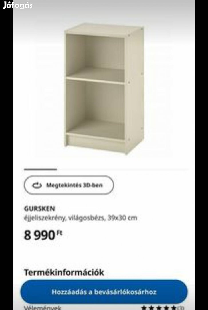 Éjjeli szekrény IKEA 