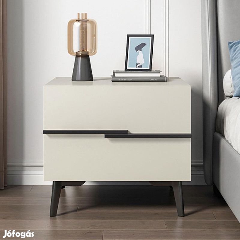 Éjjeliszekrény 2 fiókkal 40x41x44 cm fehér KD-WHTE