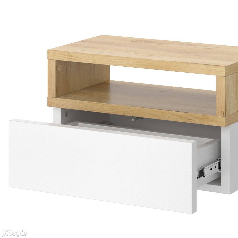 Éjjeliszekrény, fehér-tölgy, 45 cm,Urbano ,Új