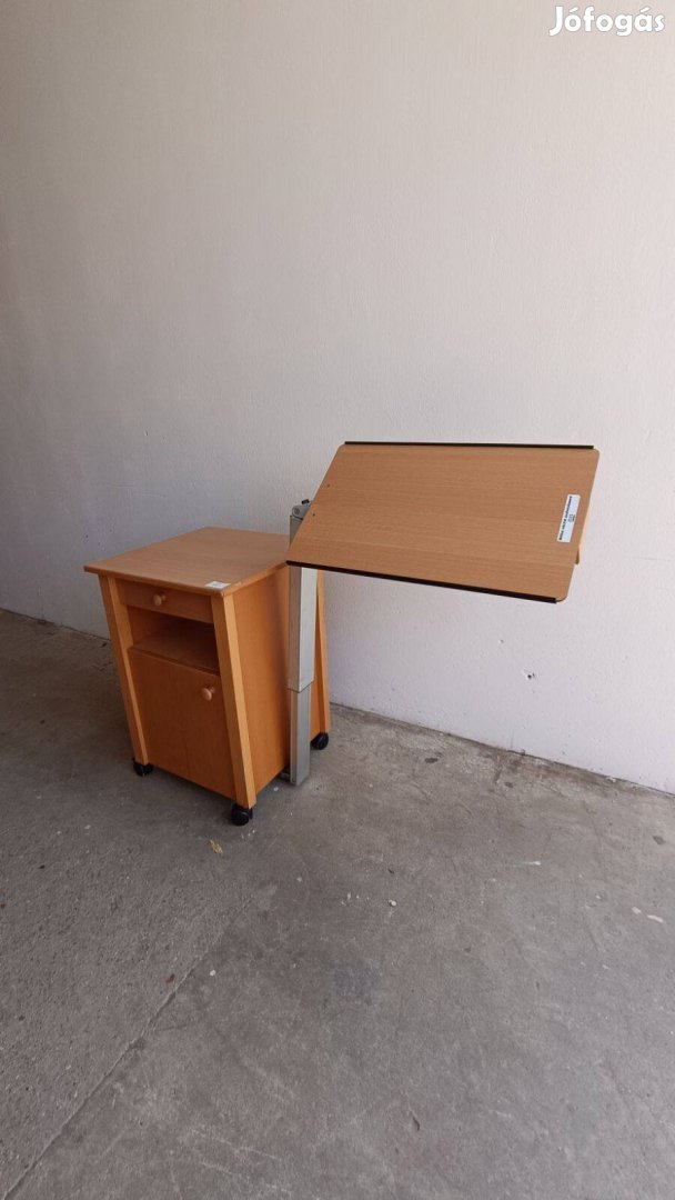 Éjjeliszekrény betegágy mellé - kihajtható asztallappal - 2