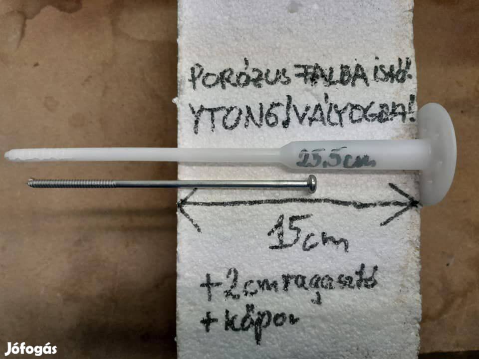 Ejotherm, 255mm hőszigetelés rögzítő dűbel,