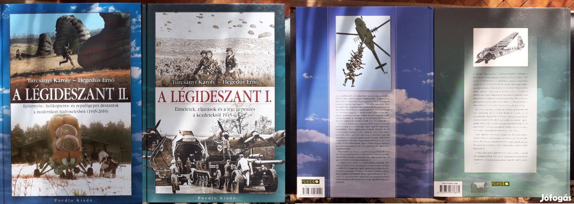 Ejtőernyős légideszant könyvek 2db