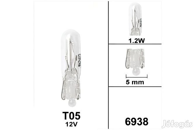 Ék alapú lámpa T5 12V 1.2W