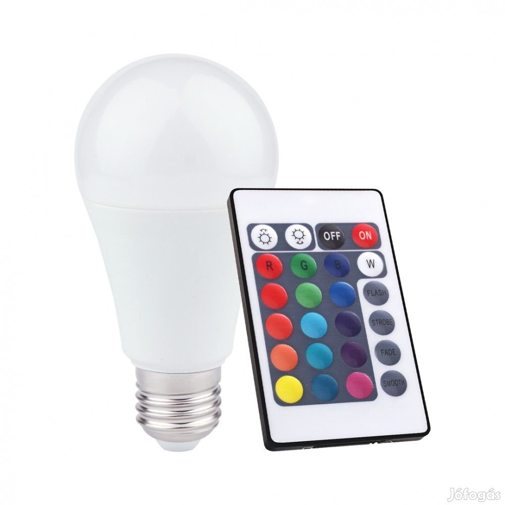 Eko-Light E27 A60 RGB LED izzó 10W 935lm távirányítóval