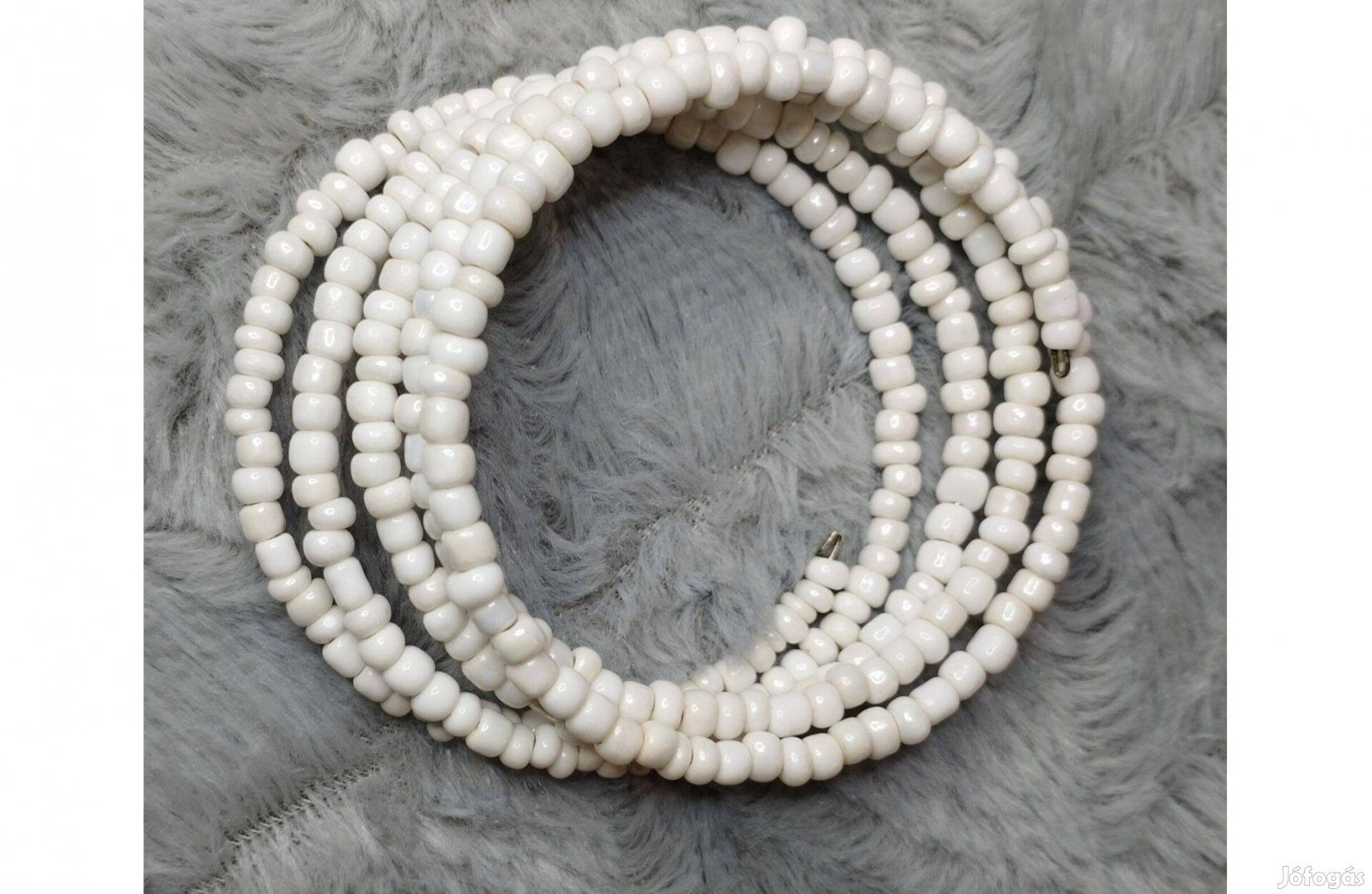 Ékszer karkötő 5 soros memóriadrótos fehér új