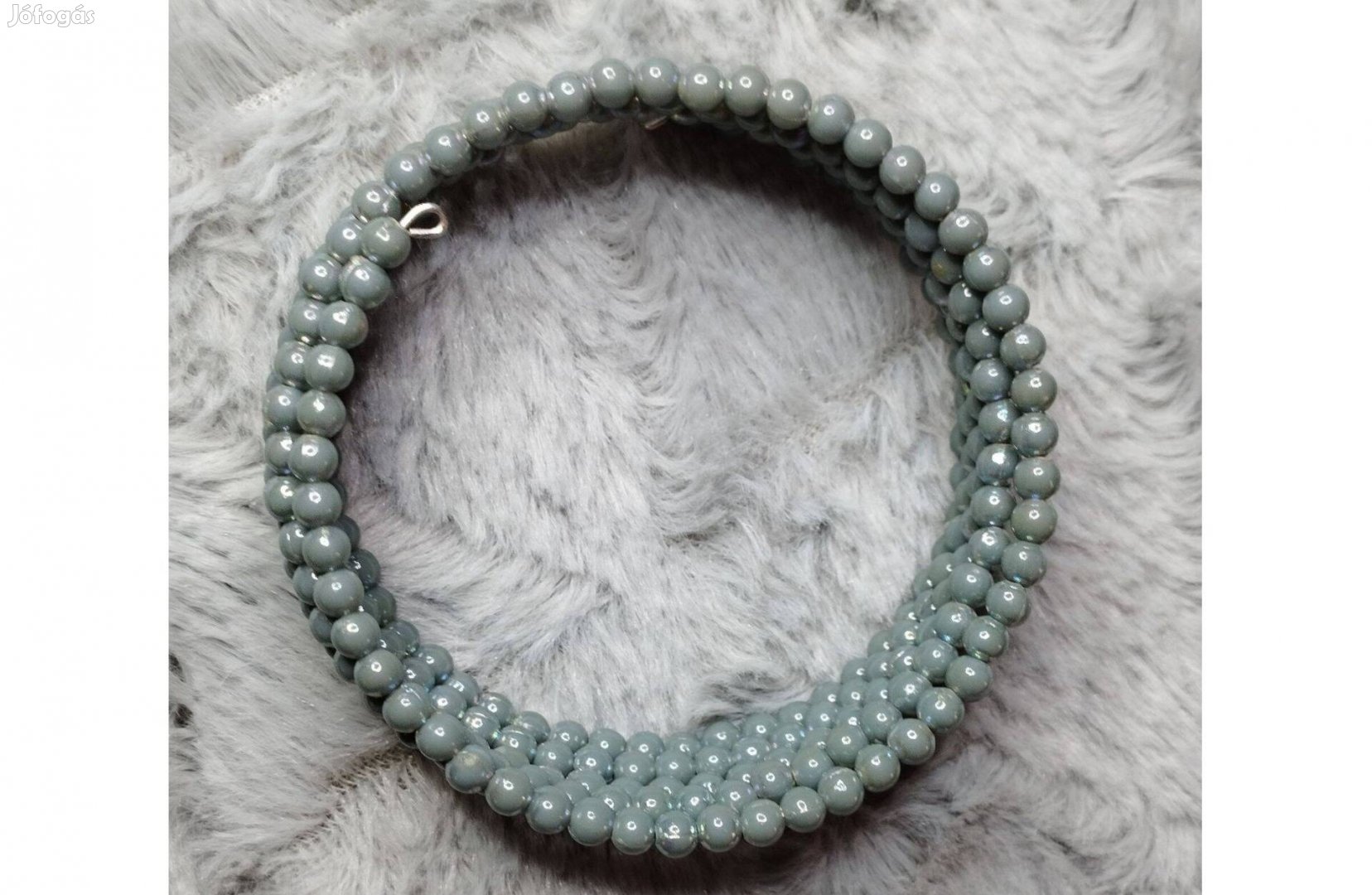 Ékszer karkötő 5 soros memóriadrótos szürke új