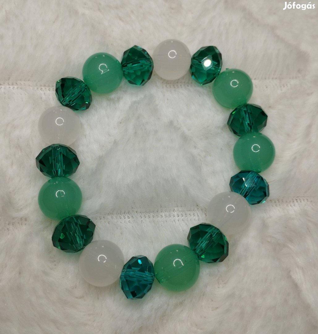 Ékszer karkötő zöld új