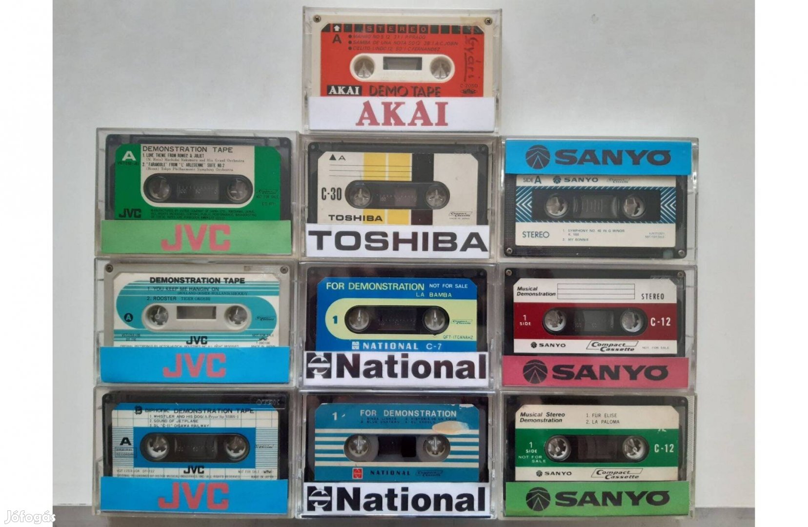 Eladó 10 db boombox demo kazetta