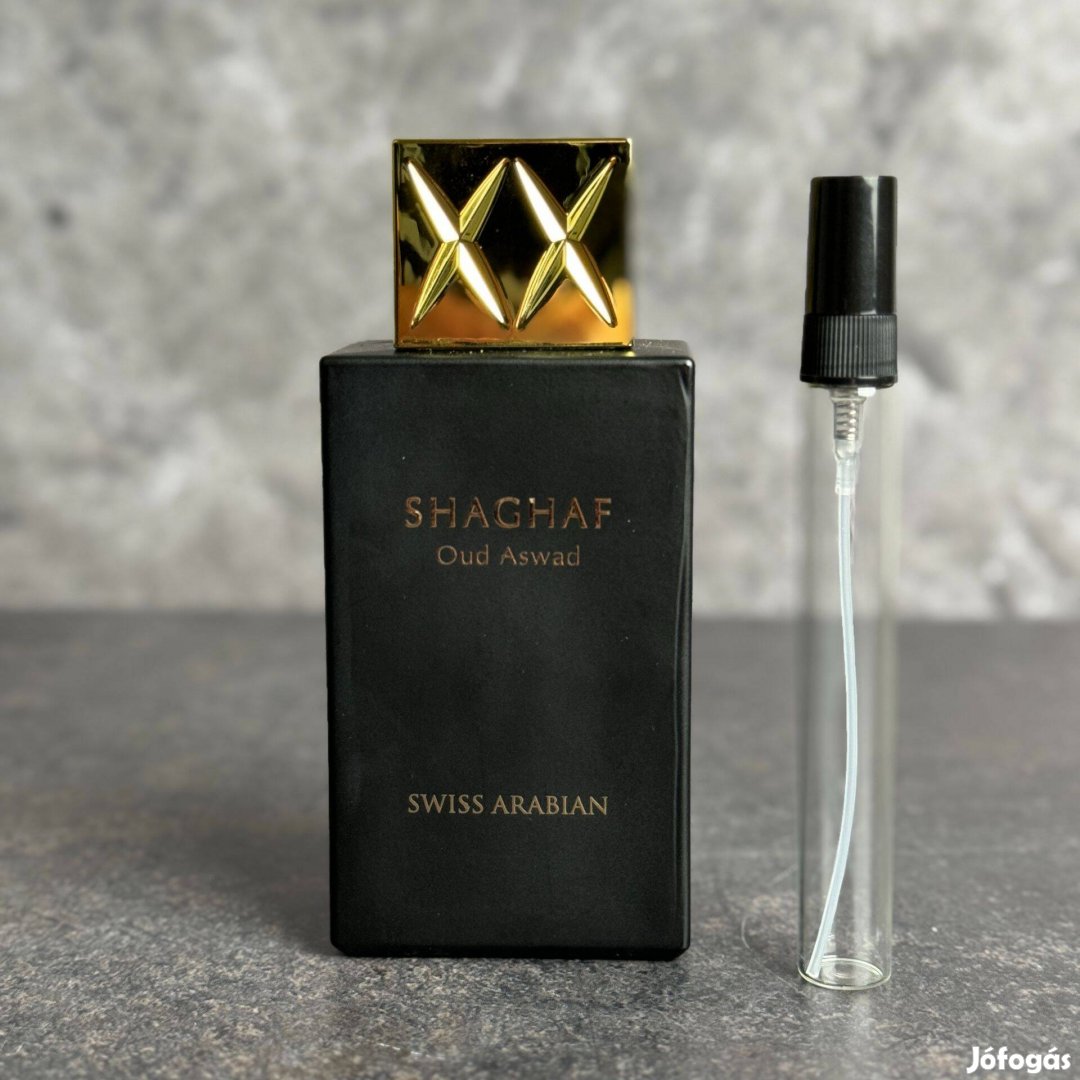 Eladó 10 ml Swiss Arabian Shaghaf Oud Aswad edp dekant parfüm unisex