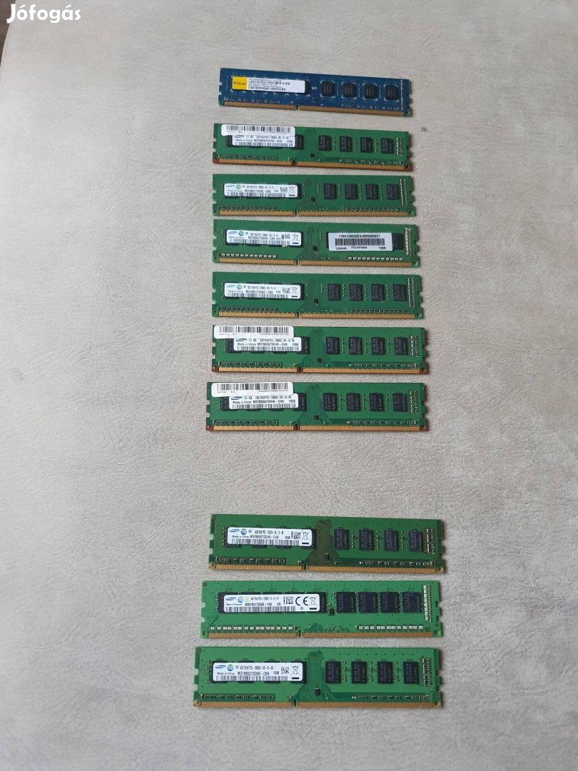 Eladó 10db ddr 3 ram 