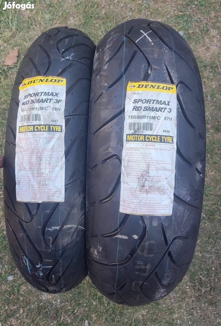 Eladó 120/70r15 + 160/60r15 Dunlop Roadsmart3 robogo gumi robogogumi