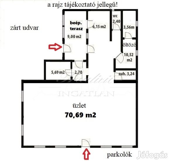 Eladó 120 m2 iroda, Győr