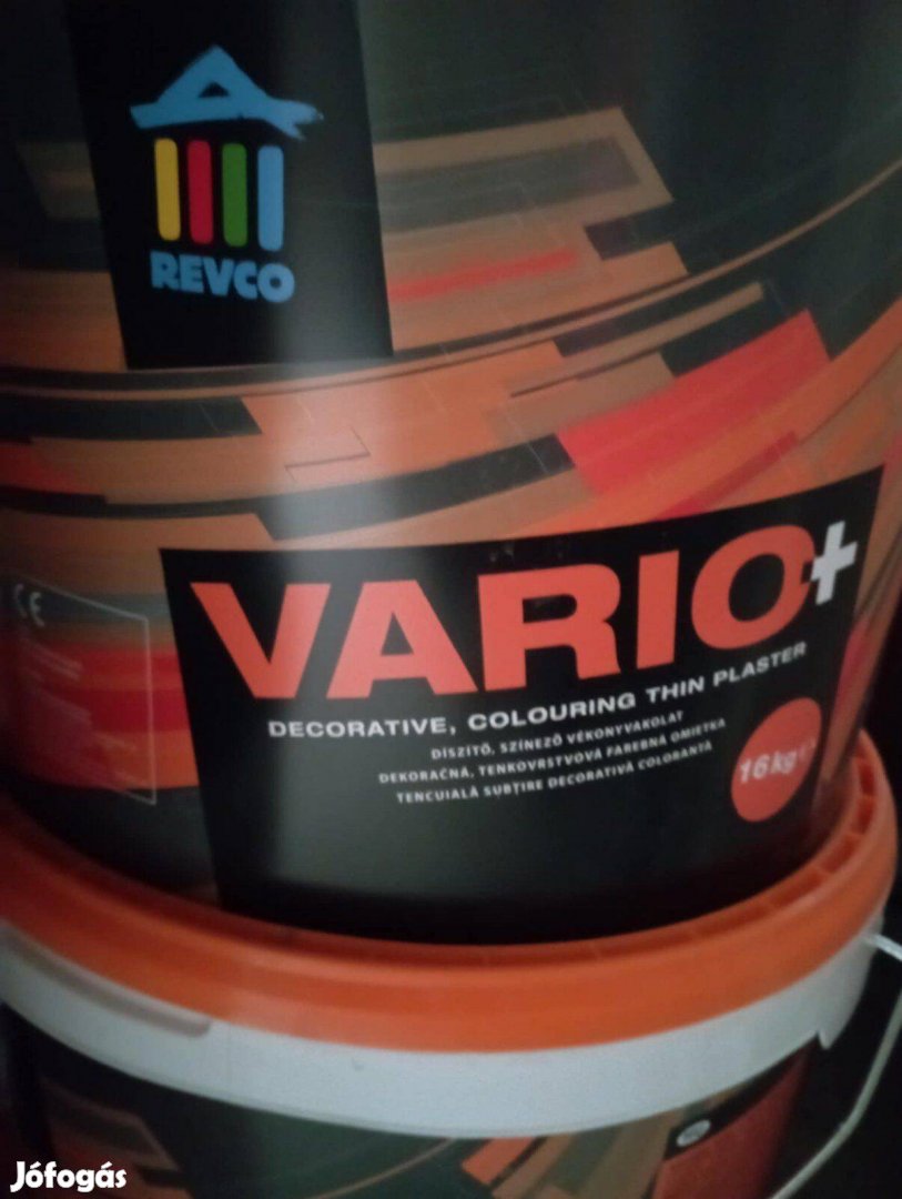 Eladó 12 bontatlan vödör Revco Vario+ kültéri vakolat Praliné2