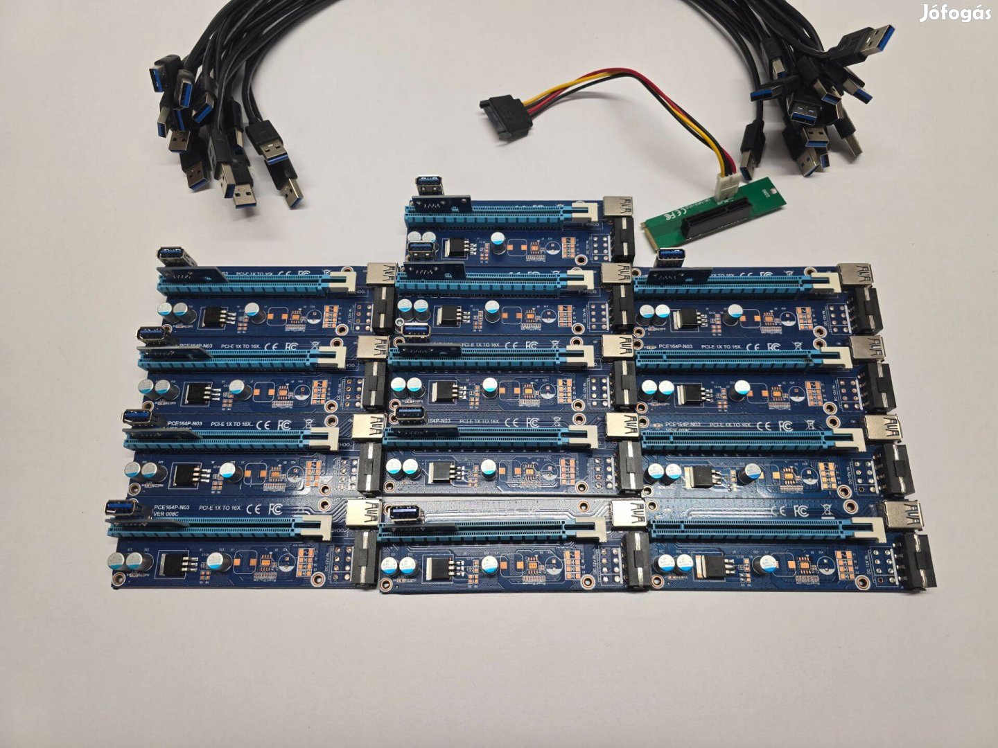 Eladó 13db PCI-express x1-x16 riser kártya