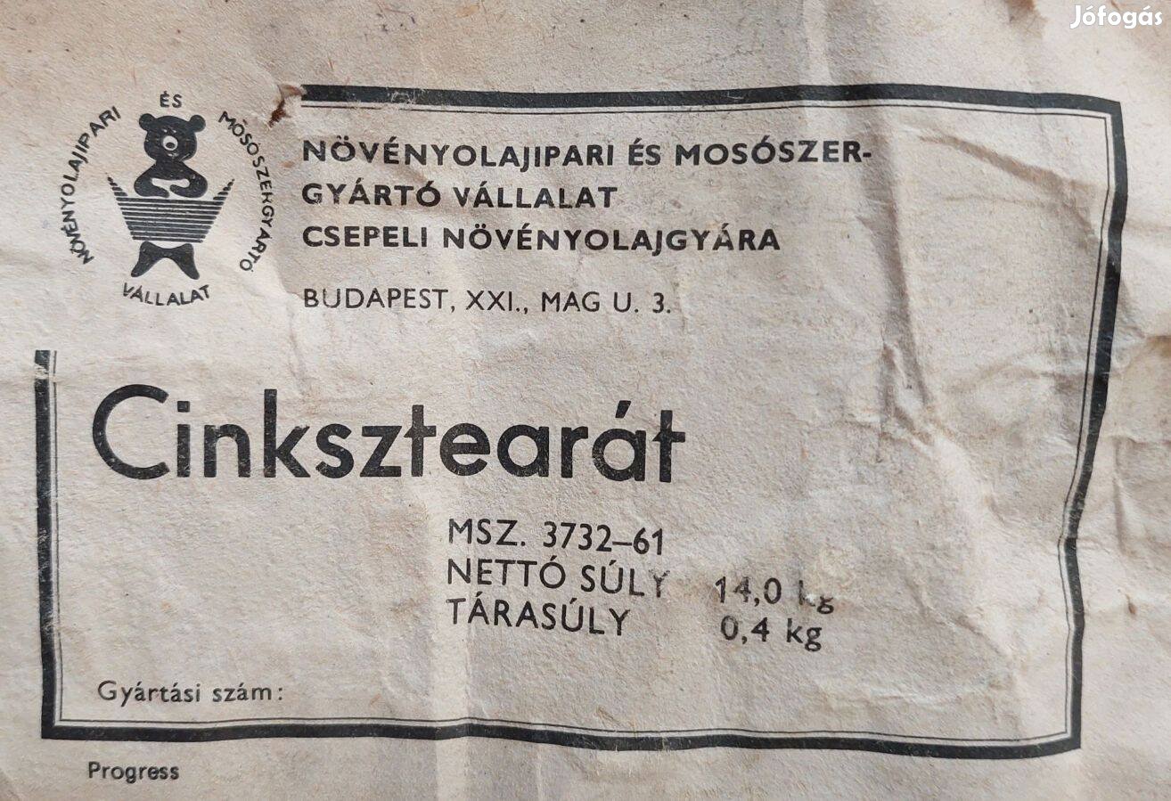 Eladó 14 kg bontatlan fehér Cinksztearát Cink Sztearát por