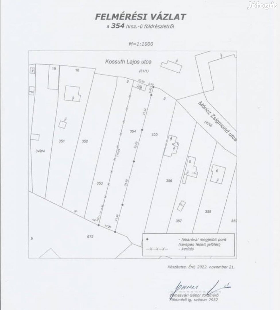 Eladó 1670 nm telek Pusztazámoron