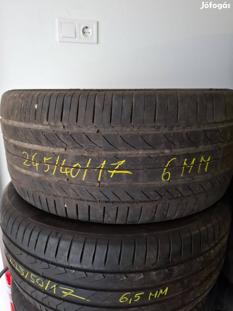 Eladó 1db Continental Contisportcontact5 245/40/17 nyári gumi