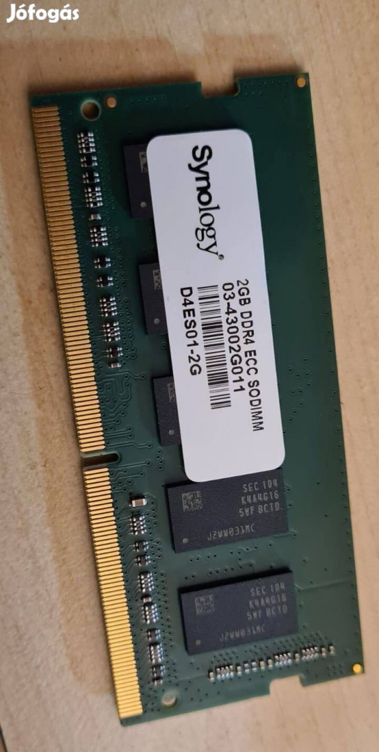 Eladó 1db vadi új Synology DDR4 2666Mhz 2Gb ECC RAM (NAS szerverhez)