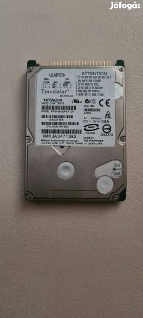 Eladó 2.5 collos Hitachi IDE_PATA HDD - 60GB