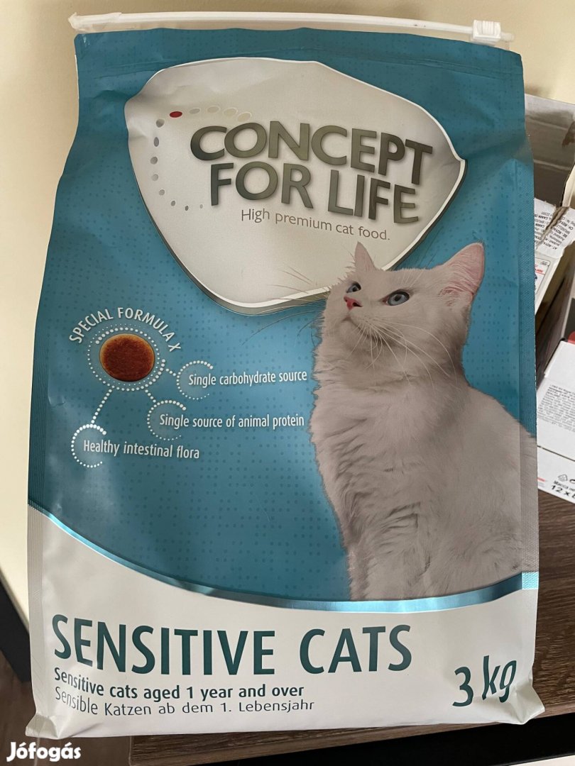 Eladó 2,5 kg Concept For Life Sensitive Cats száraz táp