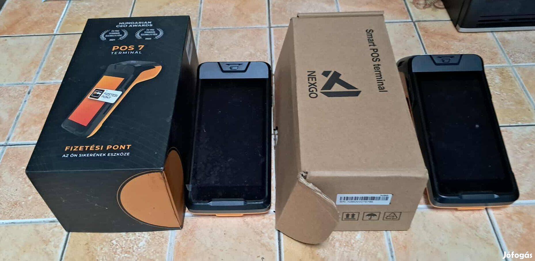Eladó 2 db. POS 7. kártyaolvasó + bankjegyszámláló