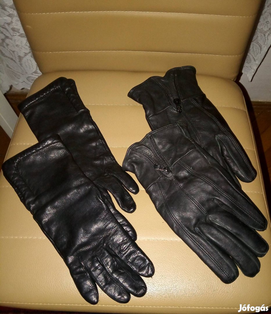 Eladó 2 db bőr kesztyű S,XL