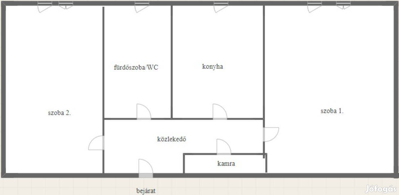 Eladó 2 szobás, 49 m2-es téglalakás Szombathelyen