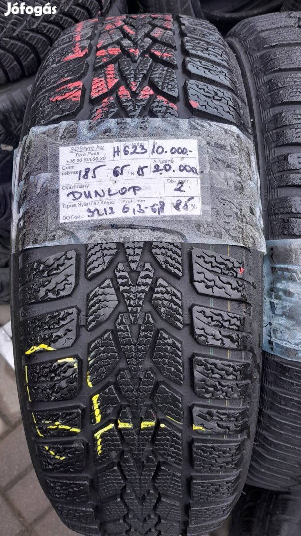 Eladó 2db 85%-os Dunlop 185/65R15 téli gumi 