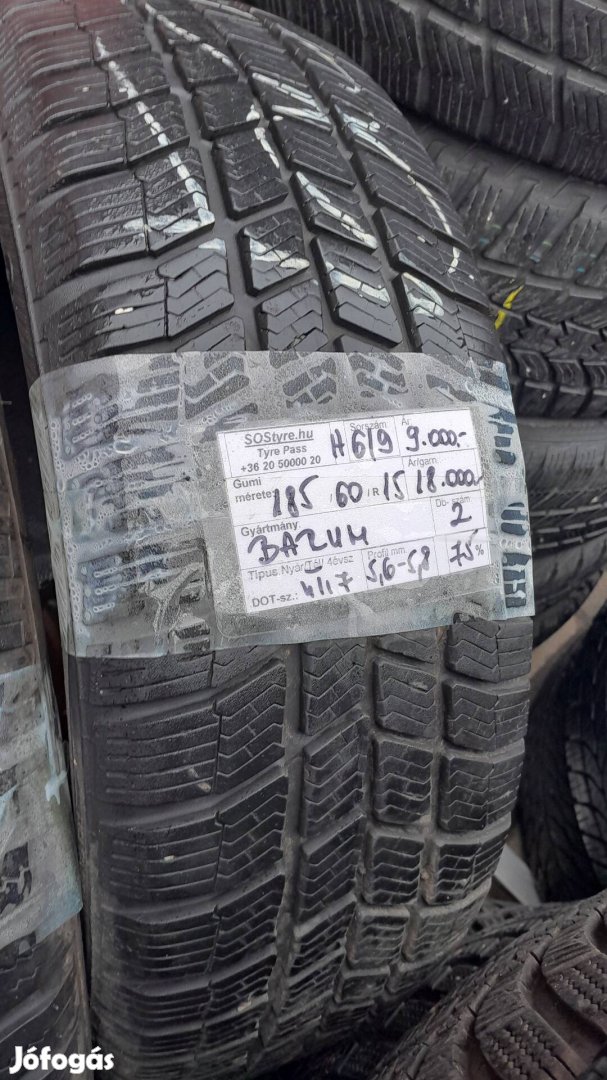 Eladó 2db Barum 185/60R15 téli gumi 